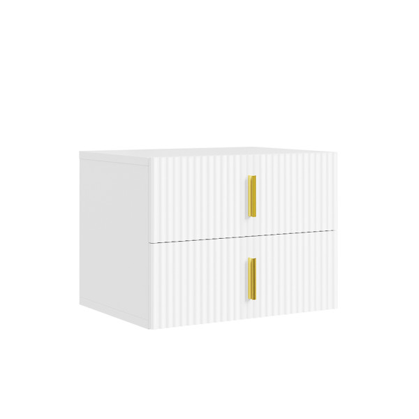SoBuy Szafka nocna z 2 szufladami Biały 40x30x30 cm FBT177-E-W 1073290