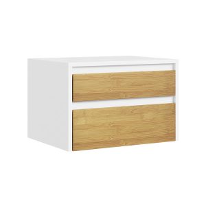 SoBuy Szafka nocna z 2 szufladami Biały/Brązowy 40×29.8×25.6cm FBT175-E-WN 1038919 SoBuy Szafka nocna z 2 szufladami Biały/Brązowy 40×29.8×25.6cm FBT175-E-WN 1038919