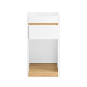 SoBuy Szafka nocna z jedną szufladą Biały 30x35x55cm Nowoczesny FBT137-W 804590 SoBuy Szafka nocna z jedną szufladą Biały 30x35x55cm Nowoczesny FBT137-W 804590