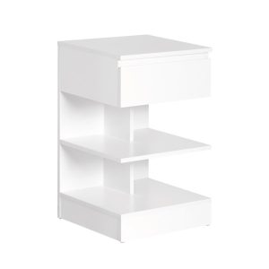 SoBuy Szafka nocna z jedną szufladą Biały 39x39x65cm Nowoczesny FBT49-W 804568 SoBuy Szafka nocna z jedną szufladą Biały 39x39x65cm Nowoczesny FBT49-W 804568