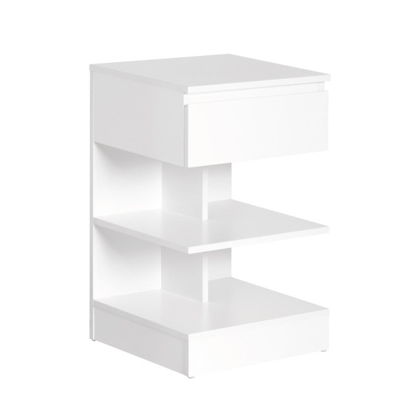 SoBuy Szafka nocna z jedną szufladą Biały 39x39x65cm Nowoczesny FBT49-W 804568
