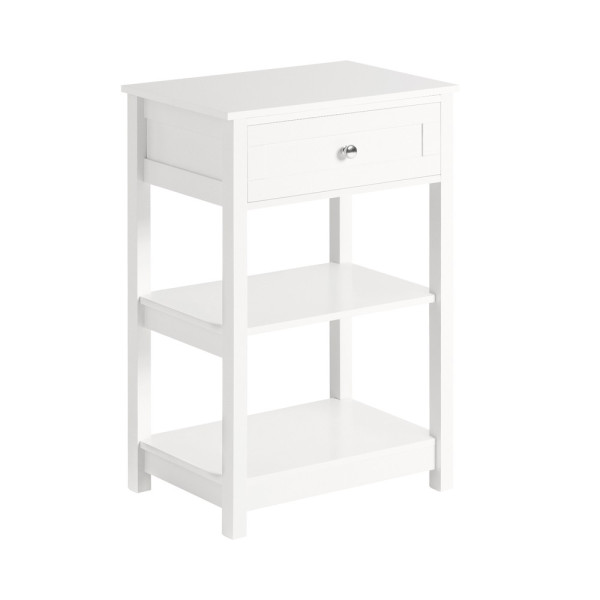 SoBuy Szafka nocna z jedną szufladą Biały 45x30x68cm Nowoczesny FBT46-W 804624
