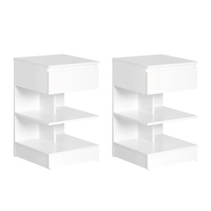 SoBuy Szafka nocna z szufladą Biały 39x39x65cm FBT49-WX2 1072543 SoBuy Szafka nocna z szufladą Biały 39x39x65cm FBT49-WX2 1072543