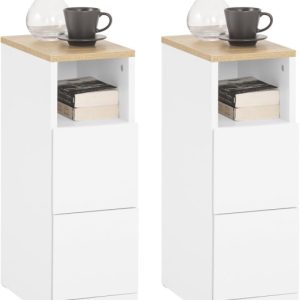 SoBuy Szafka nocna z szufladami Biały 35x20x60cm FBT149-WNx2 1073294 SoBuy Szafka nocna z szufladami Biały 35x20x60cm FBT149-WNx2 1073294