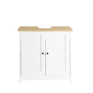 SoBuy Szafka pod umywalkę z dwoma drzwiczkami 60x35x58cm FRG237-NW 809584 SoBuy Szafka pod umywalkę z dwoma drzwiczkami 60x35x58cm FRG237-NW 809584