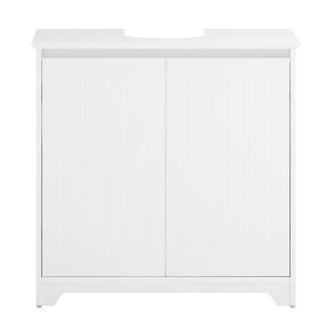 SoBuy Szafka pod umywalkę z dwoma drzwiczkami Biały 60x30x60cm BZR108-II-W 809636 SoBuy Szafka pod umywalkę z dwoma drzwiczkami Biały 60x30x60cm BZR108-II-W 809636