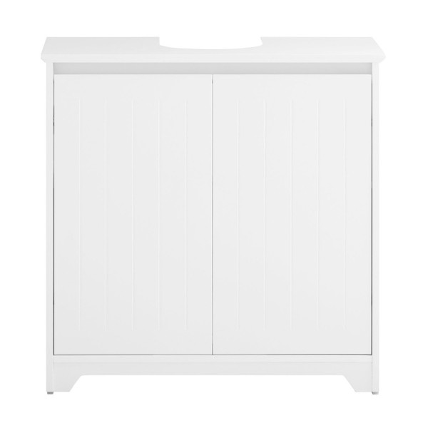 SoBuy Szafka pod umywalkę z dwoma drzwiczkami Biały 60x30x60cm BZR108-II-W 809636