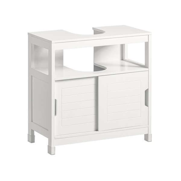 SoBuy Szafka pod umywalkę z dwoma drzwiczkami Biały 60x30x60cm FRG128-II-W 809595