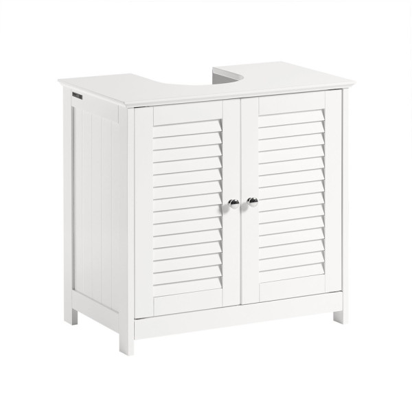 SoBuy Szafka pod umywalkę z dwoma drzwiczkami Biały 60x35x58cm FRG237-II-W 809601