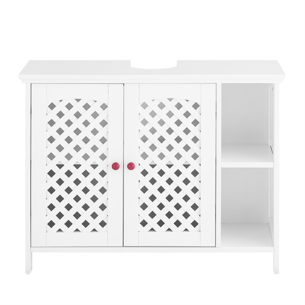 SoBuy Szafka pod umywalkę z dwoma drzwiczkami Biały 80x31.5x60.5cm BZR210-W 925408