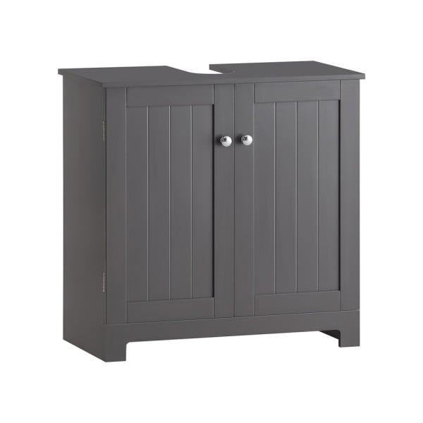 SoBuy Szafka pod umywalkę z dwoma drzwiczkami Ciemnoszary BZR18-DG 809602