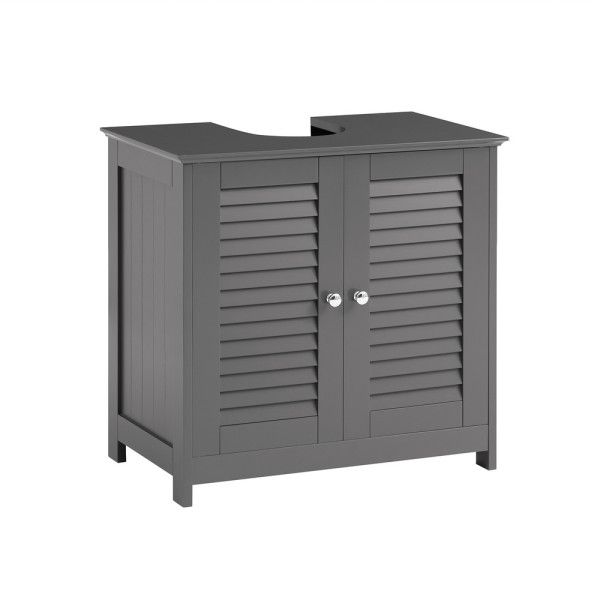 SoBuy Szafka pod umywalkę z dwoma drzwiczkami Ciemnoszary FRG237-II-DG 809594