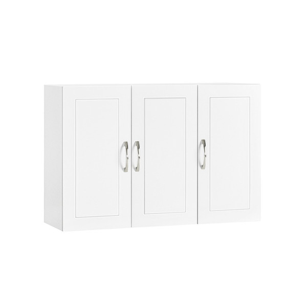 SoBuy Szafka wisząca z trzema drzwiami Biały 90x30x60cm FRG231-L-W 902786