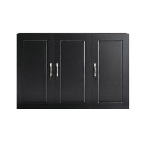 SoBuy Szafka wisząca z trzema drzwiami Czarny 90x13x60cm FRG231-L-SCH 902784 SoBuy Szafka wisząca z trzema drzwiami Czarny 90x13x60cm FRG231-L-SCH 902784
