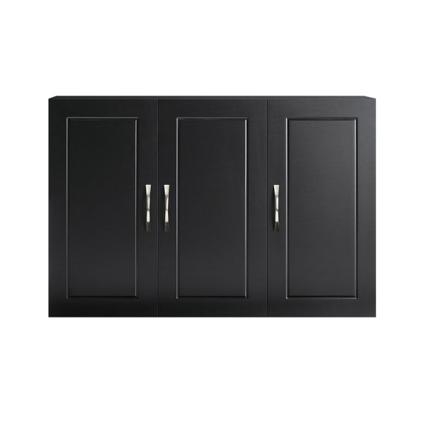 SoBuy Szafka wisząca z trzema drzwiami Czarny 90x13x60cm FRG231-L-SCH 902784