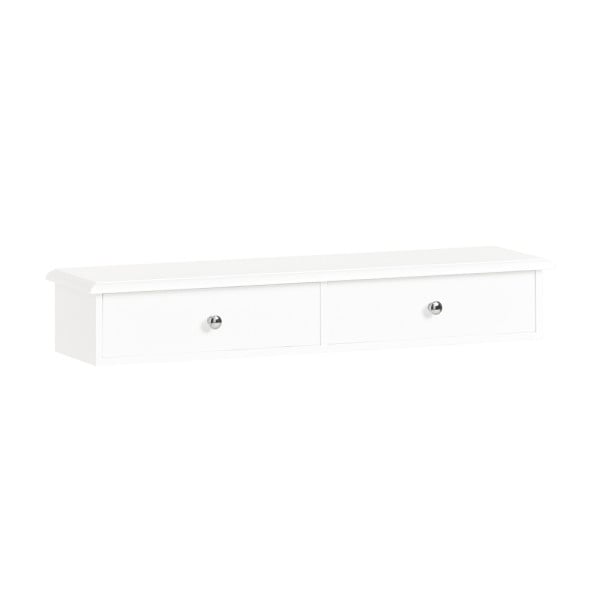 SoBuy Wieszak ścienny z 2 szufladami Biały Vintage FRG43-W 813444
