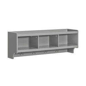 SoBuy Wieszak ścienny z 3 półkami Szary 100x25x35cm FHK28-HG 902746