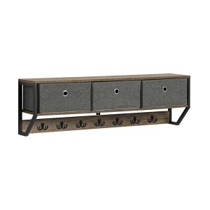 SoBuy Wieszak ścienny z półką 100x30x20cm Przemysłowy FHK26-N 811836 SoBuy Wieszak ścienny z półką 100x30x20cm Przemysłowy FHK26-N 811836