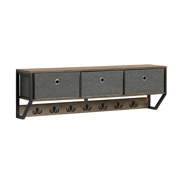 SoBuy Wieszak ścienny z półką 100x30x20cm Przemysłowy FHK26-N 811836