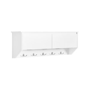 SoBuy Wieszak ścienny z półką Biały 80x20x30cm Nowoczesny FHK24-W 811840