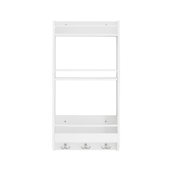 SoBuy Wisząca półka na 3 półki Biały 38x17x75cm Funkcjonalny KCR12-W 809578
