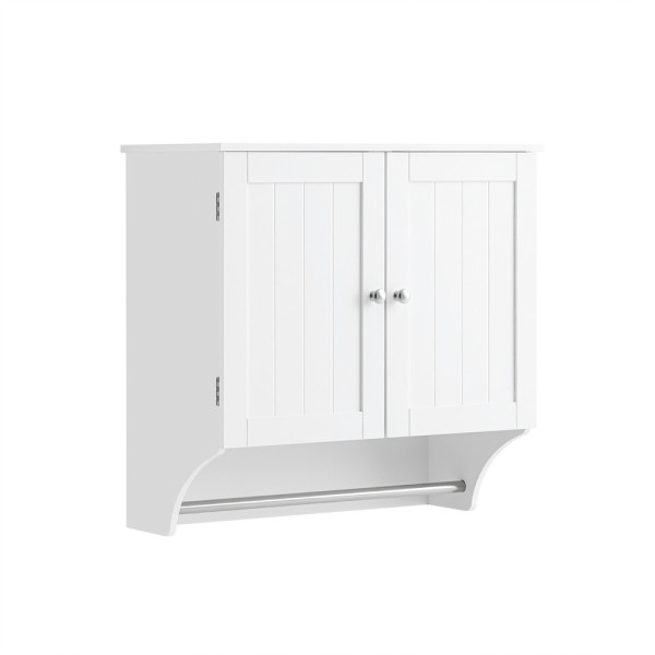 SoBuy Wisząca szafka z 2 drzwiami Biały 60x30x60cm Funkcjonalny BZR84-W 811740