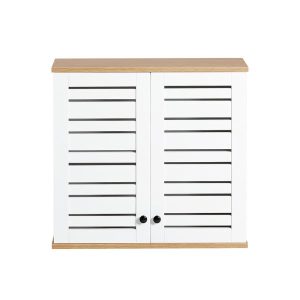 SoBuy Wisząca szafka z 2 drzwiczkami Biały 60x19x56cm BZR42-W 925410 SoBuy Wisząca szafka z 2 drzwiczkami Biały 60x19x56cm BZR42-W 925410
