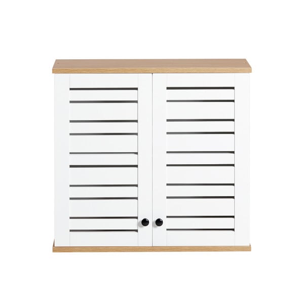 SoBuy Wisząca szafka z 2 drzwiczkami Biały 60x19x56cm BZR42-W 925410