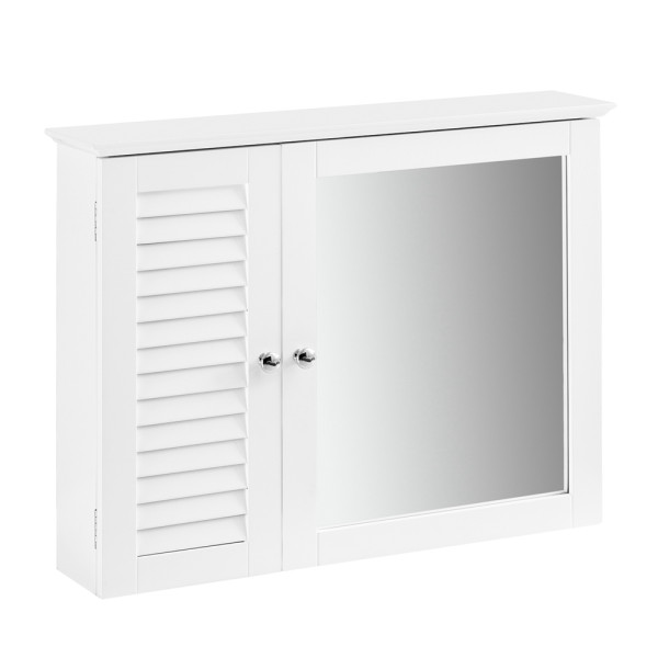 SoBuy Wisząca szafka z 2 drzwiczkami Biały 65x14x49cm BZR55-W 896400