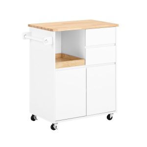 SoBuy Wózek kuchenny z 2 szufladami 72x42x84.5cm Nowoczesny FKW123-NW 812985 SoBuy Wózek kuchenny z 2 szufladami 72x42x84.5cm Nowoczesny FKW123-NW 812985