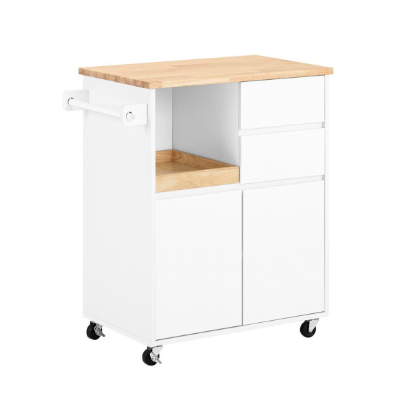 SoBuy Wózek kuchenny z 2 szufladami 72x42x84.5cm Nowoczesny FKW123-NW 812985