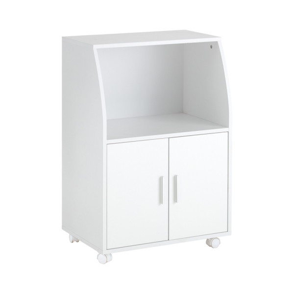 SoBuy Wózek kuchenny z 2 szufladami Biały 55x38x84cm Nowoczesny FRG241-W 813272