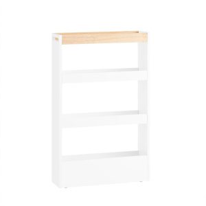 SoBuy Wózek kuchenny z 3 półkami Biały 50×14.5x80cm Nowoczesny NSR12-W 813022 SoBuy Wózek kuchenny z 3 półkami Biały 50×14.5x80cm Nowoczesny NSR12-W 813022
