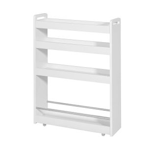 SoBuy Wózek kuchenny z 4 półkami Biały 60x18x81.5cm Funkcjonalny NSR01-W 813017 SoBuy Wózek kuchenny z 4 półkami Biały 60x18x81.5cm Funkcjonalny NSR01-W 813017