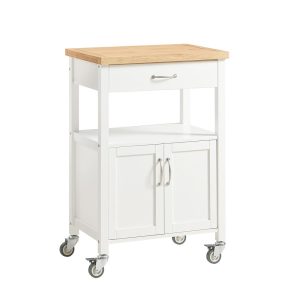 SoBuy Wózek kuchenny z szufladą Biały 60×44.5×91.5cm Funkcjonalny FKW22-NW 812984 SoBuy Wózek kuchenny z szufladą Biały 60×44.5×91.5cm Funkcjonalny FKW22-NW 812984