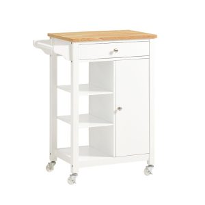 SoBuy Wózek kuchenny z szufladą Biały 67.5x40x86.5cm Nowoczesny FKW46-NW 812999 SoBuy Wózek kuchenny z szufladą Biały 67.5x40x86.5cm Nowoczesny FKW46-NW 812999