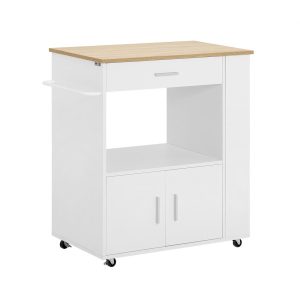 SoBuy Wózek kuchenny z szufladą Biały 75x46x88cm Funkcjonalny FKW113-NW 813000 SoBuy Wózek kuchenny z szufladą Biały 75x46x88cm Funkcjonalny FKW113-NW 813000