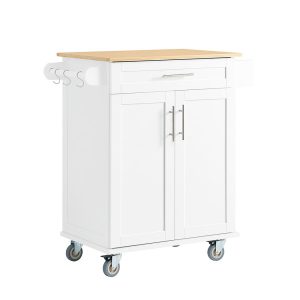 SoBuy Wózek kuchenny z szufladą Biały 83x46x91 FKW13-II-WN 1072561 SoBuy Wózek kuchenny z szufladą Biały 83x46x91 FKW13-II-WN 1072561