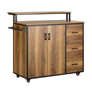 SoBuy Wyspa kuchenna Ciemnobrązowy 106x49x105cm Przemysłowy KNL02-PF 812997 SoBuy Wyspa kuchenna Ciemnobrązowy 106x49x105cm Przemysłowy KNL02-PF 812997