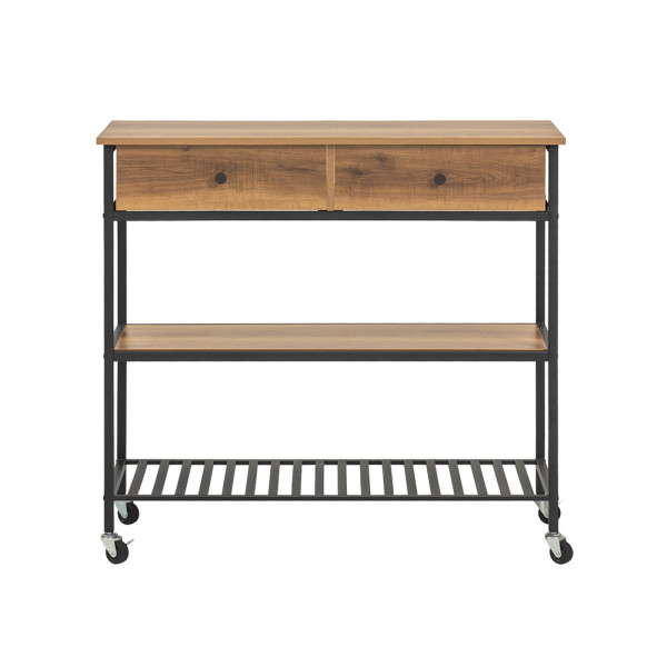 SoBuy Wyspa kuchenna z jedną szufladą Ciemnobrązowy FKW112-PF 813051