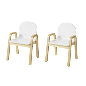 SoBuy Zestaw 2 krzesła dziecięce Biały 40x31x57.5cm KMB24-Wx2 812939 SoBuy Zestaw 2 krzesła dziecięce Biały 40x31x57.5cm KMB24-Wx2 812939