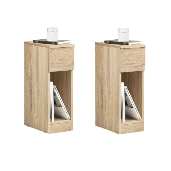 SoBuy Zestaw 2 stolików nocnych z 1 szufladą FBT111-Nx2 804547