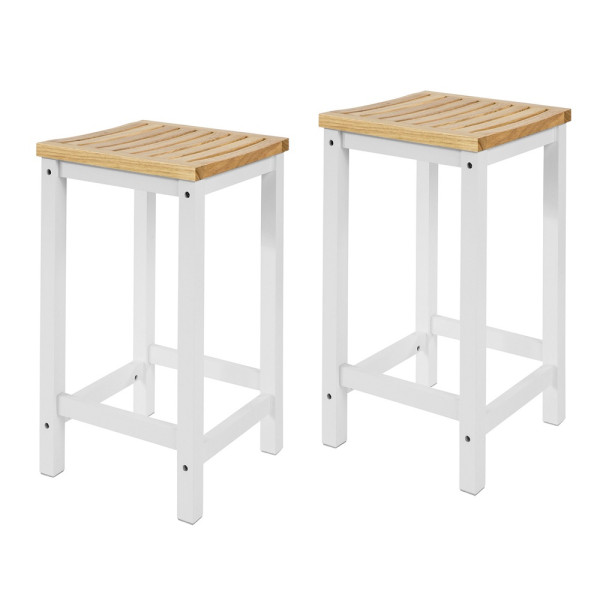 SoBuy Zestaw 2 stołków barowych Biały 35x35x60cm FST29-NWX2 811732