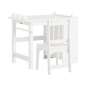 SoBuy Zestaw stolika i krzesełka dziecięcego z 2 półkami KMB60-W 809513 SoBuy Zestaw stolika i krzesełka dziecięcego z 2 półkami KMB60-W 809513