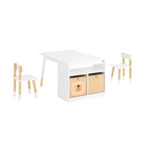 SoBuy Zestaw stolika z 2 krzesłami dziecięcymi i 2 krzesłami KMB113-W 803768
