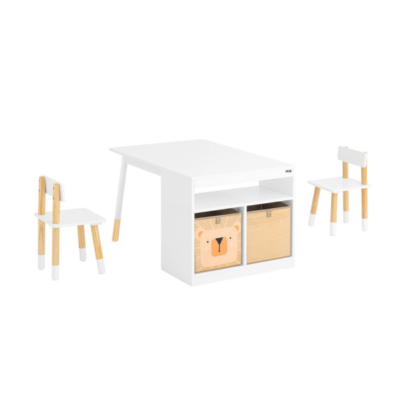 SoBuy Zestaw stolika z 2 krzesłami dziecięcymi i 2 krzesłami KMB113-W 803768