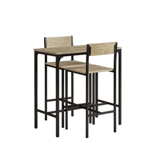SoBuy Zestaw stołu z 2 krzesłami i 2 taboretami 89x45x87cm OGT03-N 896431