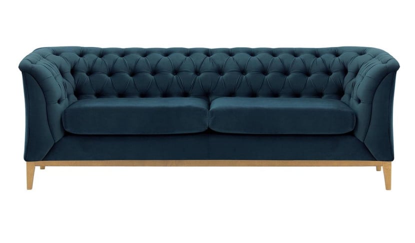 Sofa 2,5-osobowa Chesterfield Modern Wood-Velluto 11 195106