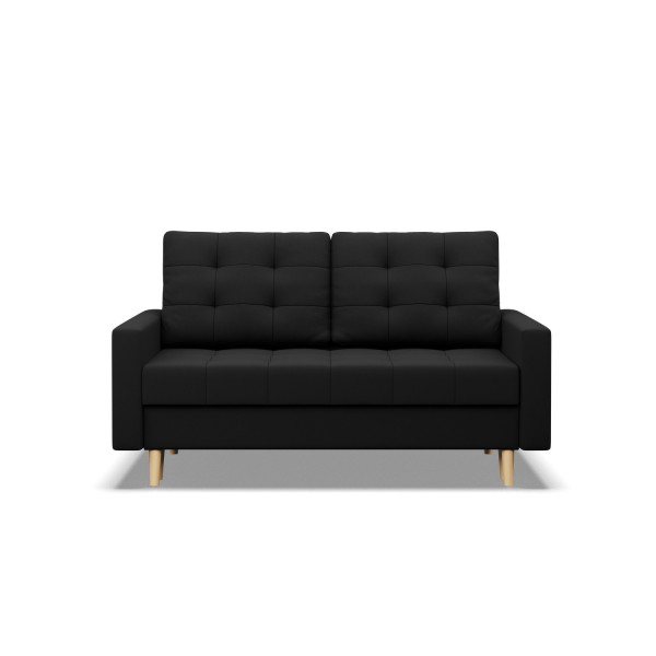 Sofa 2-osobowa, Bonell, Rozkładana, Kolor Czarny 539034