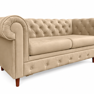 Sofa 2 osobowa Chesterfield Prima pikowana beżowa welwet Amor Velvet 04 238870 Sofa 2 osobowa Chesterfield Prima pikowana beżowa welwet Amor Velvet 04 238870
